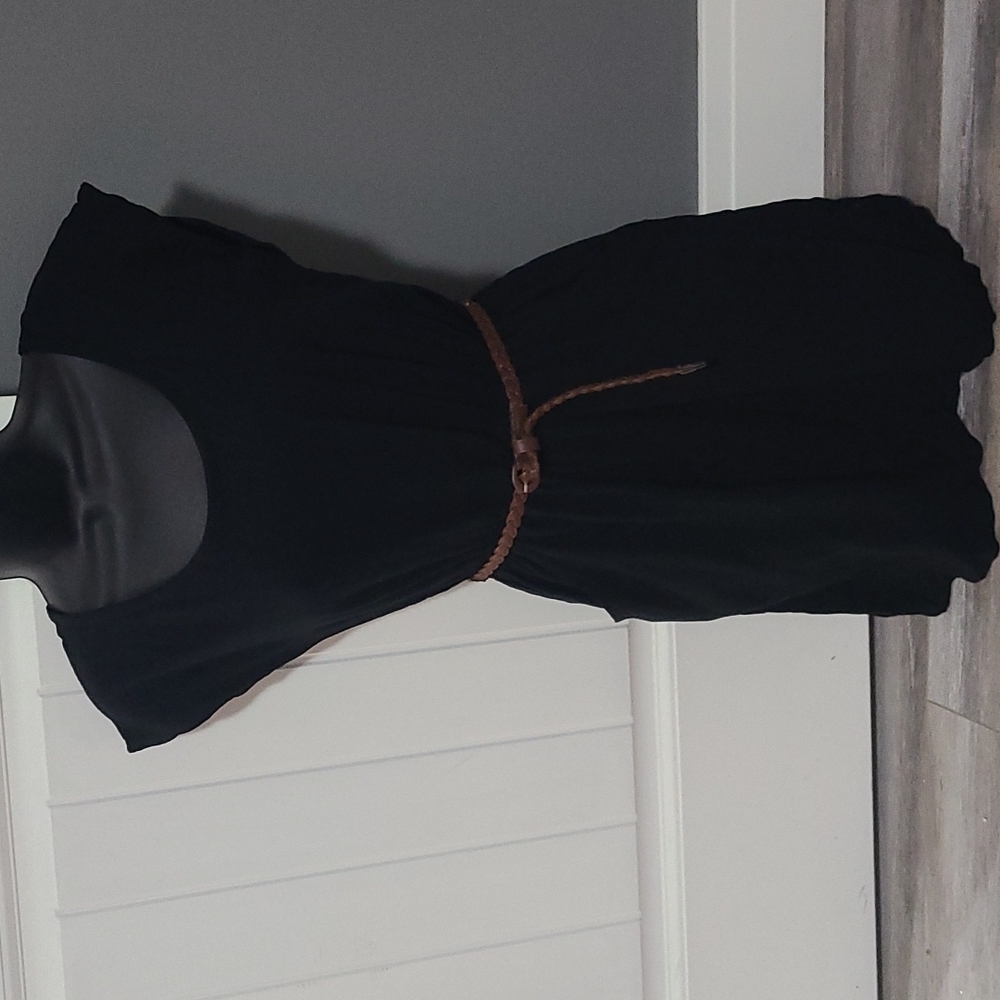 Womens dress with braided belt, size small.